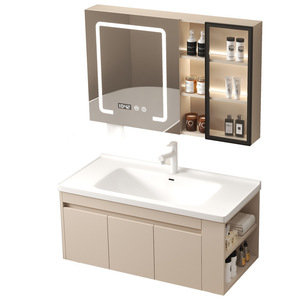 New smart <b>side</b> storage bathroom cabinet combination ceramic integrated basin cabinet <b>side</b> cabinet washbasin - Product Image 5