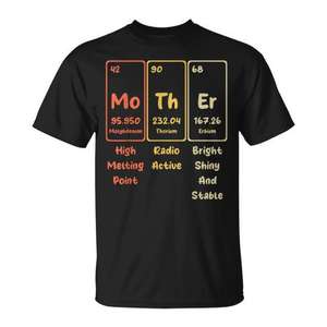 T-shirt de chimie avec tableau périodique de la mère nature, unisexe, taille adulte S M L XL XXL - Product Image 1