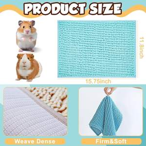 Wieder verwendbare Woll polsterung für Kleintiere Wasch bare Haustier matten polster für Kaninchen Meers chweinchen käfige Wieder verwendbare Bettwäsche für Haustier komfort - Product Image 5