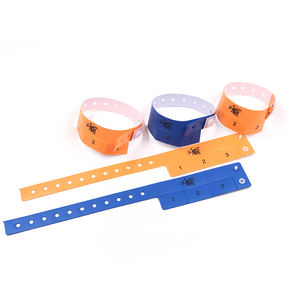 Pulsera de identificación de vinilo/<span class=keywords><strong>PVC</strong></span> impermeable promocional pulsera de vinilo desechable de plástico personalizada para eventos - Product Image 4