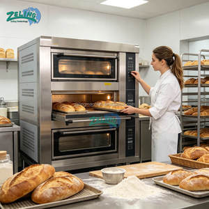 Horno Eléctrico de Panadería de Alta Calidad y Lujo, de 3 Niveles y 6 Bandejas, Horno Comercial para Pan con Función de Vapor y Base de Piedra - Product Image 1