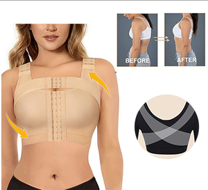Corsetto Modellante Traspirante Post-Intervento al <span class=keywords><strong>Seno</strong></span> per <span class=keywords><strong>Donna</strong></span> Taglie Forti con Bottoni e Effetto Push-Up - Product Image 6