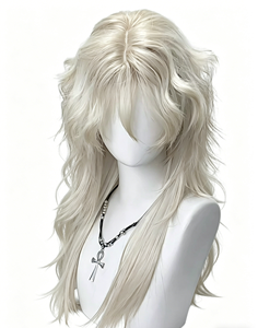 Parrucca corta da uomo con coda di lupo, tutta in capelli veri, cool ed elegante, interamente lavorata a mano. - Product Image 1