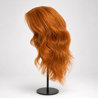Perruques Courtes Bob en Cheveux Humains, Dentelle Transparente 13x4, Couleur Roux Gingembre, Perruque Bob Frontale en Dentelle Coupe Droite Pré-Plumée, Perruques Colorées pour Fête
