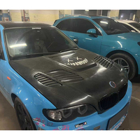 Capot moteur en fibre de carbone noir personnalisé style GTR pour BMW E46 M3 Coupé 4 portes – Amélioration Facelift