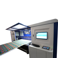Sabuk Konduksi Konveyor Kepala 16 Buah Kecepatan Tinggi Kain Tekstil Besar Printer Digital Inkjet Roll To Roll dengan Pengering