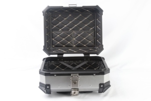 25 L Argent + Noir <span class=keywords><strong>Moto</strong></span> Aluminium Top Boxes <span class=keywords><strong>Moto</strong></span> Tail <span class=keywords><strong>Box</strong></span> Petit - Product Image 5