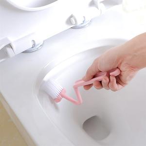 Cepillo curvo para limpiar el inodoro, cepillo para niños pequeños, sin ángulos muertos, mango largo - Product Image 5