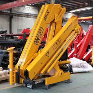 BOB-LIFT Hydraulic Mobile 6.3 Ton 8 Ton Truck Mounted Crane Folding Boom Cranes For Sale