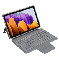 Sarung Keyboard nirkabel, untuk Tab A7/A8/S6 Lite dengan kulit Backlit RGB Antarmuka USB tipe-c bahan TPU + ABS