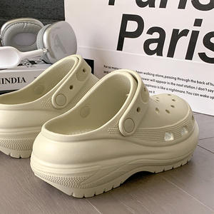 Zuecos de Plataforma para Mujer, Verano 2025, Nuevos, con Suela Gruesa que Aumenta la Altura, Suela Suave, Punta Cerrada, Estilo Extranjero - Product Image 1