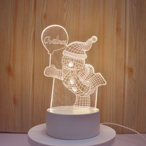 New <span class=keywords><strong>LED</strong></span> Tùy chỉnh hình ảnh sáng tạo 3D Illusion Anime lamparas Acrylic bảng bàn đèn cơ sở giáng sinh Kid của trang trí nội thất đêm đèn - Product Image 2