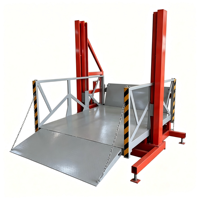Plateforme de déchargement hydraulique mobile de 3 tonnes, commande électrique à distance |   Logistique des conteneurs 2000x2000mm en acier haute résistance pour levage