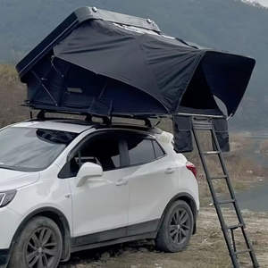 Палатка на крышу автомобиля ADA PS-160, всесезонная, на 2 человека, жесткий корпус, алюминий, водонепроницаемый Оксфорд, с лестницей, быстрое автоматическое раскрытие, черное покрытие - Product Image 6