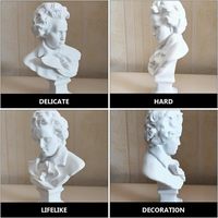 Figurines sculptures musicales statues antiques musicien tête de beethoven célèbre buste statue figurines personnages célèbres