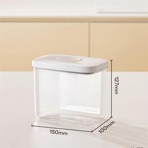 Transparent Plastic Eco-Friendly Pop-up Dry Food <b>Storage</b> <b>Jars</b> Airtight Seal Flip Top Lid <b>Kitchen</b> Pet Food Grains Giveaways - Product Image 4