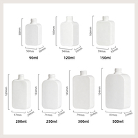 Flacons de lotion pour les mains au design unique et luxueux, en plastique HDPE carré, pompe PP, 300 ml/500 ml, emballage pour savon liquide, lotion cosmétique