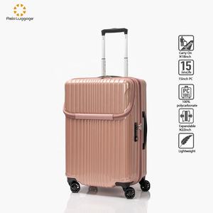 Nouvelle <span class=keywords><strong>valise</strong></span> trolley légère en PC tendance, 18 à 22 pouces, bagage de voyage avec sac pour ordinateur portable - Product Image 2