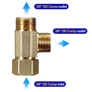 Raccords en T à compression en laiton sans plomb pour vanne 3 voies, répartiteur de ligne d'eau, vanne d'arrêt d'angle, vanne d'ajout en T - Product Image 2