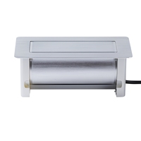 Prise de courant rotative manuelle standard américaine, 2 prises CA, 2 ports de charge USB, prise de courant escamotable manuelle pour bureau, salle de réunion