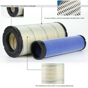 Filtre à air haute performance 1m-50m, durée de vie de 2000 à 5000 heures pour excavatrice - Product Image 2