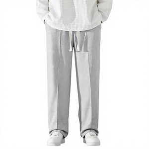 <b>Men's</b> Canvas Lightweight Gradient Color Waterproof Sweatpants Drawstring Closure Elastic Waist Side Pockets Casual Joggers <b>Red</b> - Product Image 1