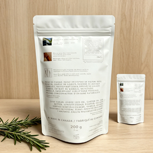 Resealable white Cosmetic Stand Up Bag Custom Logo Zipper Pouch For Natural Body Scrub <b>Packaging</b> - Product Image 2