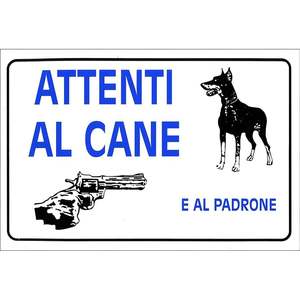 Panneau décoratif 20x30 cm 'Méfiez-vous du chien et du propriétaire' - Product Image 2