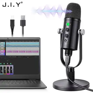 Nuovo microfono di registrazione aggiornato interfaccia Usb scheda audio Live con microfono a condensatore interamente in metallo per streaming Live