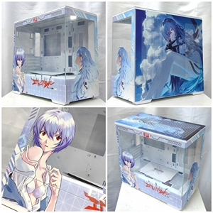 Evangelion Ayanami Rei DIY Tùy Chỉnh Giữa Tháp Trường Hợp Máy Tính Kim Loại 360 Nước Làm Mát Sea View Phòng Hỗ Trợ Anime Nhân Vật Trường Hợp - Product Image 4