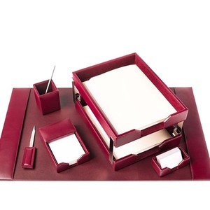 Bán buôn đa chức năng máy tính để bàn văn phòng phẩm Organiser Set thời trang kinh doanh Bộ Quà Tặng văn phòng bàn da văn phòng phẩm Set - Product Image 1