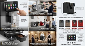 Machine à <span class=keywords><strong>café</strong></span> expresso entièrement automatique M1, pour la maison et le bureau, intelligente, WiFi, broyeur intégré, 19 bars, écran tactile, double chaudière, en acier inoxydable - Product Image 5