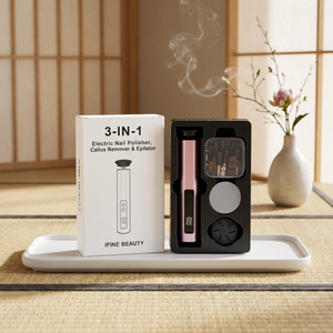 IFINE Beauty Lima Elettrica 3 in 1 <span class=keywords><strong>per</strong></span> Piedi, Rimozione Calli, Lucidatrice <span class=keywords><strong>per</strong></span> Unghie, Epilatore, Strumento <span class=keywords><strong>per</strong></span> Manicure e <span class=keywords><strong>Pedicure</strong></span> - Product Image 2