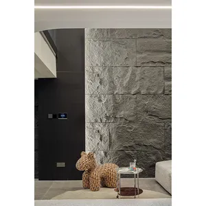 Pannello leggero in pietra sintetica parete in poliuretano artificiale 3D PVC pannello in calcestruzzo grande lastra cinese Panelstone sostituto - Product Image 5