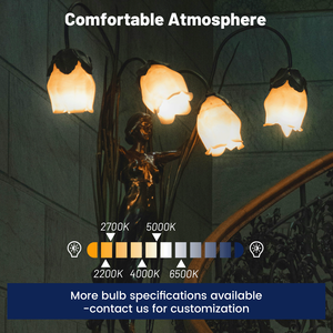 Bombilla LED tipo vela B11 C35 de 6.5W, alta calidad, color dorado esmerilado, luz decorativa, base E14 E27, 220V, CE Europa, embalaje personalizado - Product Image 5