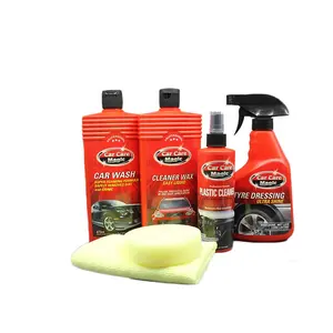 Draagbare Carwash Kit Band Dressing Cleaning Shine Polish Spray Vloeibare Sneeuw Schuim Carwash Wax Plastic Beschermer