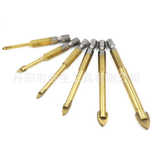 Brocas triangulares de carburo métricas biseladas de 4mm, 5mm, 12mm para herramientas de perforación de cerámica y vidrio, vástago recto, mano derecha - Product Image 3