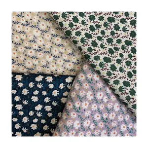Neues Design Polyester-Druck winziger floraler Cords toff für Damen kleid und Tasche