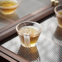 Vente en gros Style Japonais Mini Taille Marteau Motif Verre Tasse À Thé Gongfu Thé Transparent Tasse À Boire pour Matcha & Outil De Cérémonie Du Thé