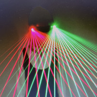 Disfraz de Robot Láser LED Recargable, Material Acrílico Cyberpunk, Luz Verde, para Navidad, Espectáculos, DJ, Club, Fiesta