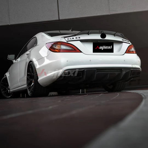 R Phong Cách Sợi Carbon Phía Sau Bumper Khuếch Tán Cho Mercedes Benz W218 Cls Class Cls63 AMG 2011-2018 Phía Sau Splitter Lip Cơ Thể Kit - Product Image 3
