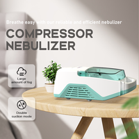 Nébuliseur à compresseur électrique avec grand compartiment de rangement intégré, brume réglable, un seul bouton, portable, alimenté par courant alternatif, pour usage domestique