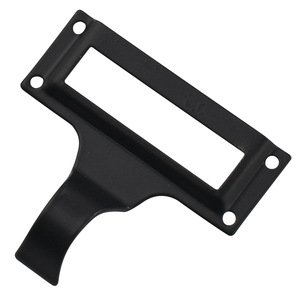 Porta Tarjetas de Visita de Metal Negro con Tiradores y Orejetas, Diseño Moderno y Sencillo, Duradero - Product Image 5