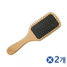 2 X brosses à cheveux haut de gamme Stenwood avec peigne à coussin carré noir résistant à la chaleur avec logo personnalisé pour la maison ou le salon - Product Image 1