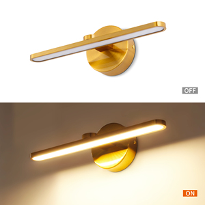 Modern Iron Frame <b>LED</b> Wall Lamp with Warm White <b>Light</b> Tape Switch for Bedroom and Bathroom Decor - Product Image 5
