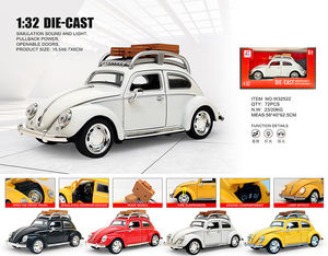 Clásico Modelo de Auto de Aleación a Escala 1:32 del Beetle Retro, con Sonido, Luces y Múltiples Funciones Abatibles - Auto Vintage de Colección para Niños - Product Image 3