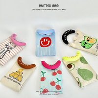 Nouveau Sac à Main Tricoté Simple et Mignon de Style Dessin Animé 2026, Sac Bandoulière Tendance Petite Taille pour Téléphone Portable, Vente en Gros pour Femmes