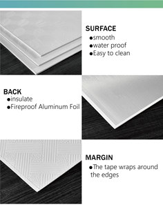 <span class=keywords><strong>Film</strong></span> de plafond en PVC gaufré de bonne qualité, non auto-adhésif, en rouleau - Product Image 6