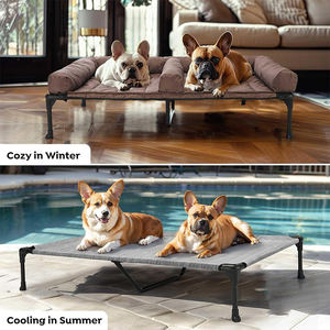 Surewalhome Verhoogde Hondenbed Met Afneembare <span class=keywords><strong>Bolster</strong></span>, Verhoogde Hondenbank Voor 2 Honden Van De Grond Verhoogde Tweepersoonsbedden - Product Image 2