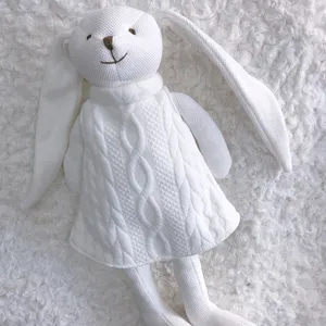 Fabric Dolls Hot Selling Baby Line Cotton Rabbit Doll Toy Bunny Doll Soft Fabric 100% Cotton Baby Gift Plush Unisex Colorful 50 Pcs